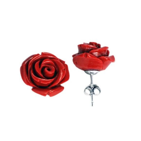 Teeda Jewelry - 925 Sterling silver flower earrings 15mm$LAST ACT$